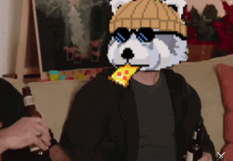 a pixel art of a man sitting on a couch