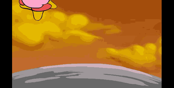 a cartoon character is flying through the air with smoke coming out of his mouth