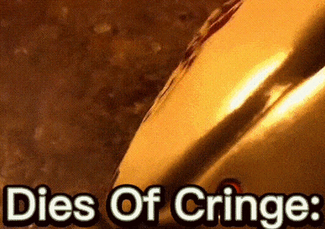 a close up of a car with the words dies of cringe written below it
