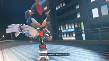 shadow the hedgehog is playing a video game and talking about waste of time
