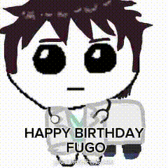 a cartoon of a boy with a stethoscope on his neck and the words `` happy birthday fugo '' .