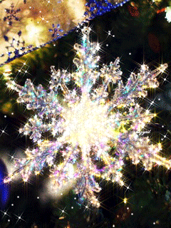 a christmas tree with a snowflake decoration on it