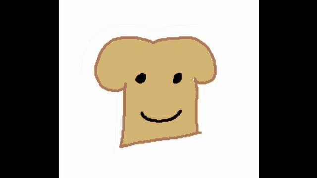 a cartoon drawing of a slice of bread wearing sunglasses