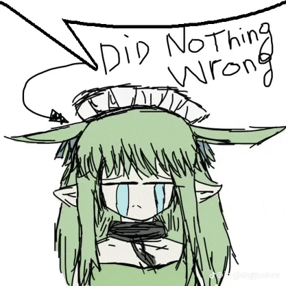 a drawing of a girl with a speech bubble saying did nothing wrong