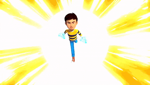 a cartoon character with an angry look on his face .