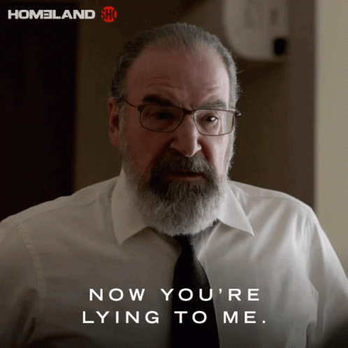 Now Youre Lying To Me Mandy Patinkin GIF - Now Youre Lying To Me Mandy Patinkin Saul Berenson GIFs
