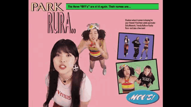 a poster for park hura shows a girl with pigtails