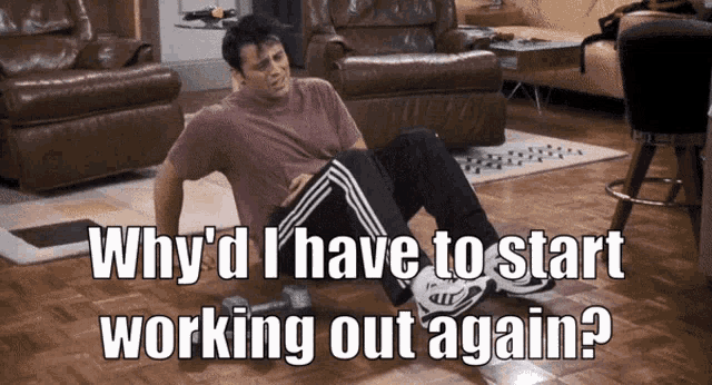 Friends Working Out GIF - Friends Working Out Joey Tribbiani GIFs