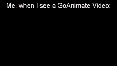 a man is sitting in front of a rug with the words `` me , when i see a goanimate video '' above him .