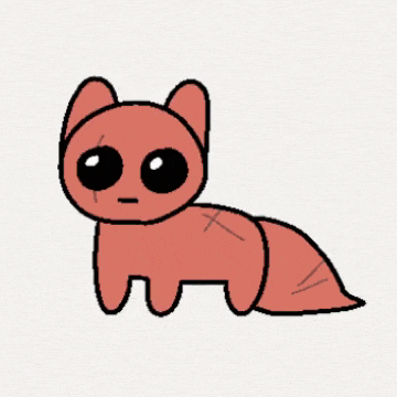 a cartoon drawing of a fox with a bunch of colorful feathers coming out of its mouth