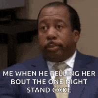 a man in a suit and tie is talking to a woman about the one night stand .