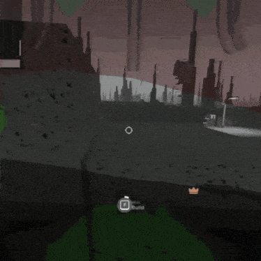 a computer generated image of a futuristic city with a few buildings in the background