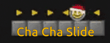 a screenshot of a game that says cha cha slide on it