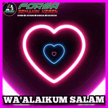 a forsa semakin keren logo with a neon heart in the center