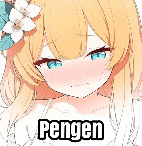 a drawing of a girl with the word pengen on the bottom right