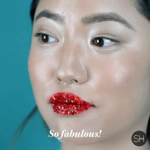 Red Lips Final Look GIF - Red Lips Final Look Ruby Red Lips GIFs