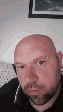 a man with a beard and a nose ring