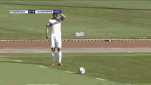 a soccer game is underway and the score is 0-0