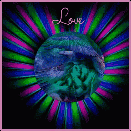a colorful graphic with the word love written on it