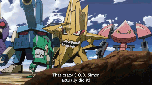 a cartoon says that crazy s.o.b. simon actually did it on the bottom