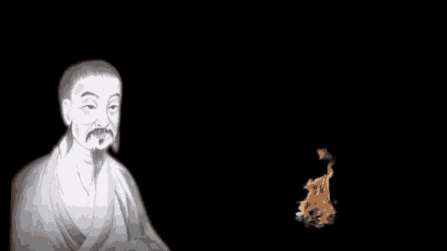 a black and white drawing of a man with desertando written in white