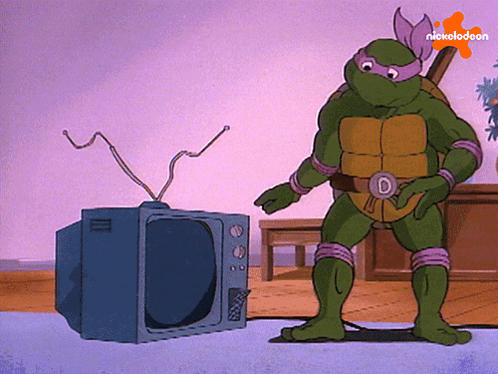 Exploding Tv Donatello GIF