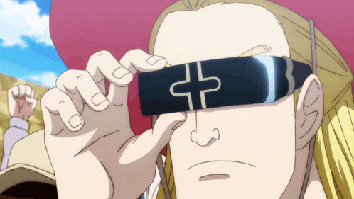 a man wearing a pair of sunglasses with a cross on them