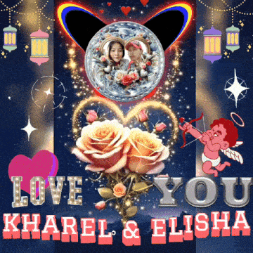 a greeting card that says love you kharel and elisha