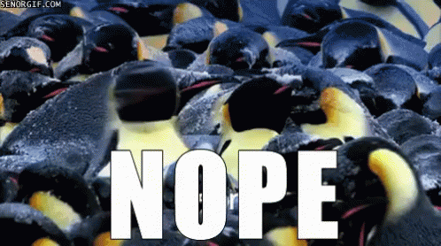 Nope Penguins GIF - Nope Penguins Shaking Head GIFs