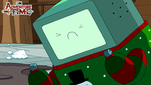 a cartoon character from adventure time with a sad face on his face
