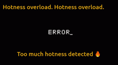 Error Hotness Overload GIF - Error Hotness Overload Too Much Hotness GIFs
