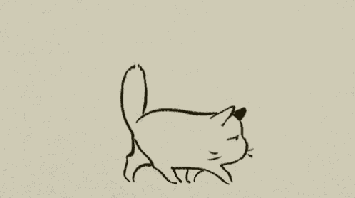a black and white drawing of a cat laying on its back