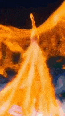 a painting of a woman in a long yellow dress with wings .