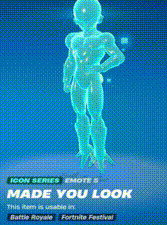 a screenshot of a video game that says made you look on it