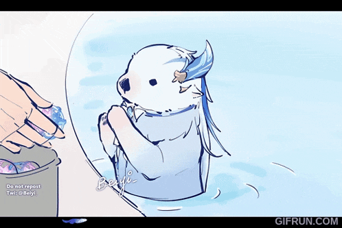 a drawing of an otter with the words do not repost in the corner
