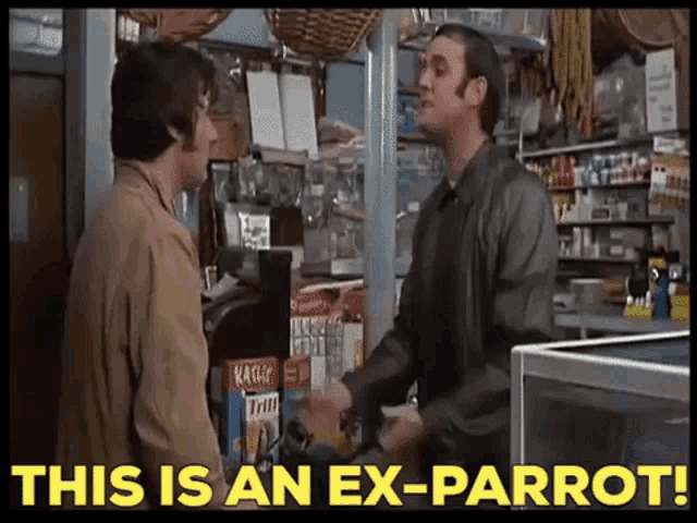 Monty Python Dead Parrot GIF - Monty Python Dead Parrot Ex Parrot GIFs