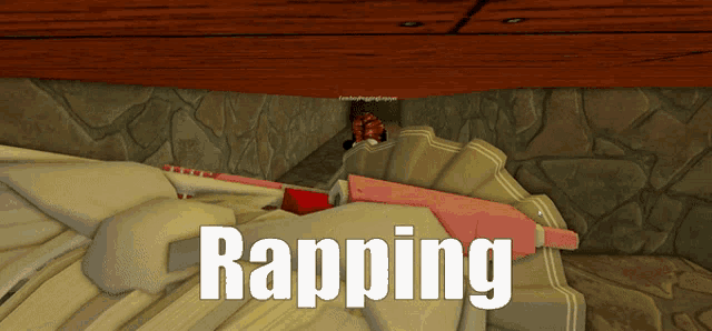 a screenshot of a video game that says rapping on it