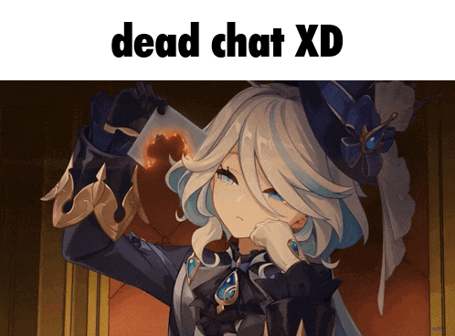 a picture of a girl with the words dead chat xd