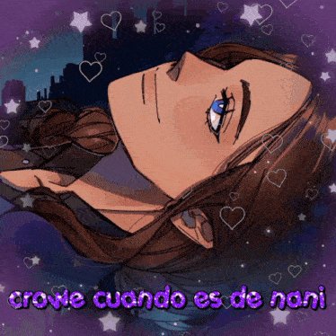 a drawing of a girl with the words crowe cuando es de nani