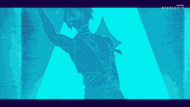 a blue background with a purple border and the word respectiv