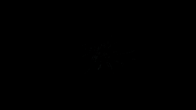 a black background with a purple flower in the middle
