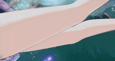 a woman 's legs are shown in a pixelated animated image