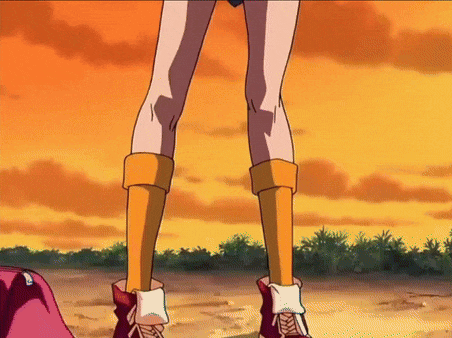 a cartoon drawing of a person standing on their feet