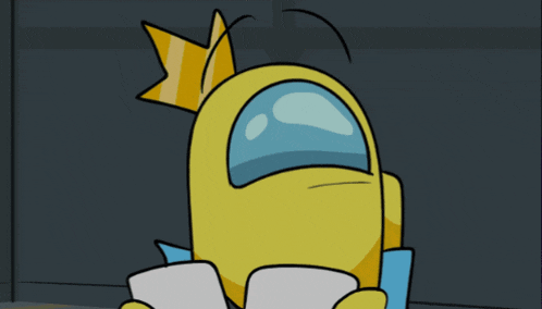 a cartoon drawing of a yellow arrow and two squares
