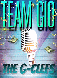 a poster for the g-clef 's team gio
