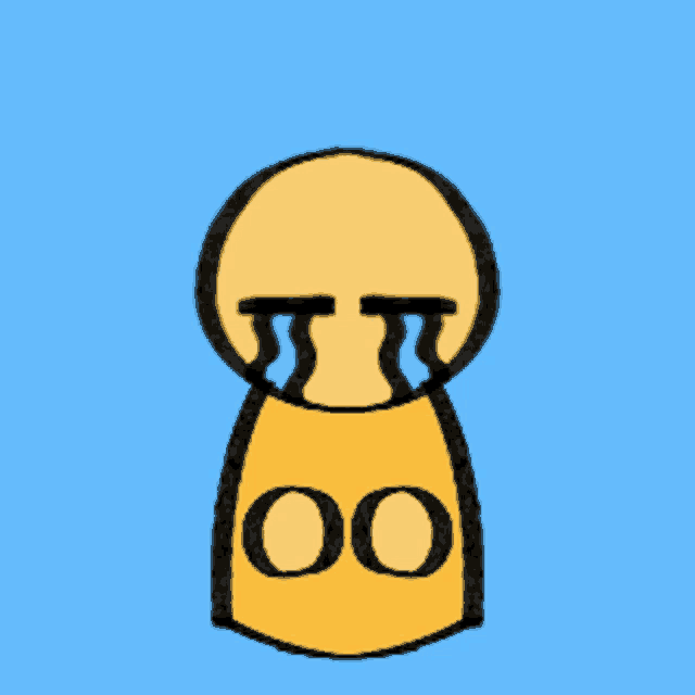 a cartoon drawing of a person with tears coming out of their eyes