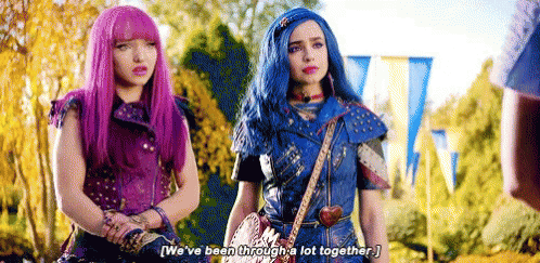 Mal And Evie Weve Been Through A Lot Together GIF - Mal And Evie Weve Been Through A Lot Together Descendants2 GIFs