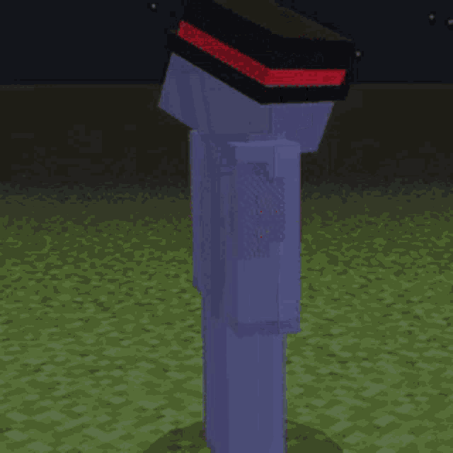 a computer generated image of a person standing in a grassy field