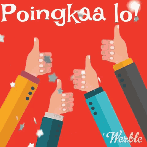 a group of people giving a thumbs up with the words poingkaa lo