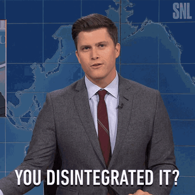 You Disintegrated It Colin Jost GIF - You Disintegrated It Colin Jost Saturday Night Live GIFs